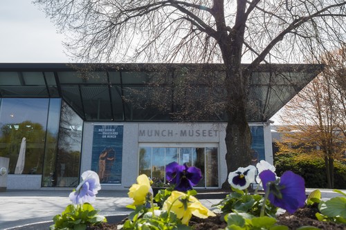 The entrance of Munch Museum in early spring.